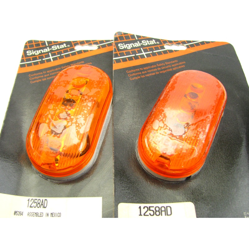 (x2) Signal-stat 1258AD OVAL AMBER  Side Marker Clearance Lights