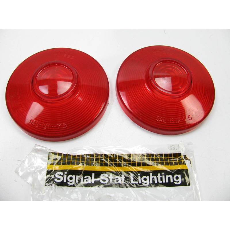 (x2) Signal-Stat, Round, Red, Lens For 3751, 3752, 3851, (540D, 541), Snap-Fit