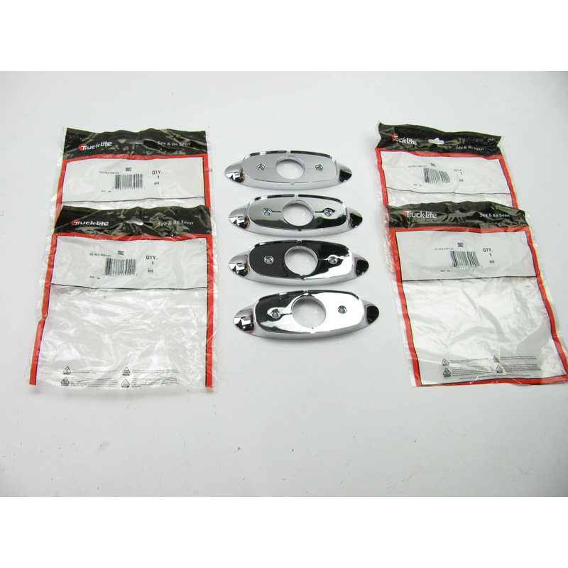 (x4) TRUCK-LITE 26002 - 26 Series Oval Marker Light Mounting Bracket -Chrome ABS