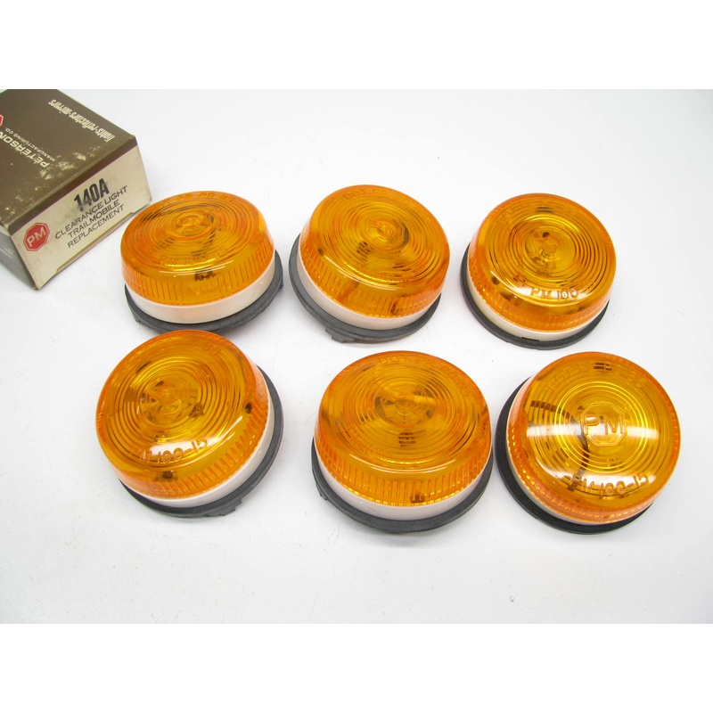 (x6) Peterson 2'' Round Clearance/Side Marker Lights  Amber