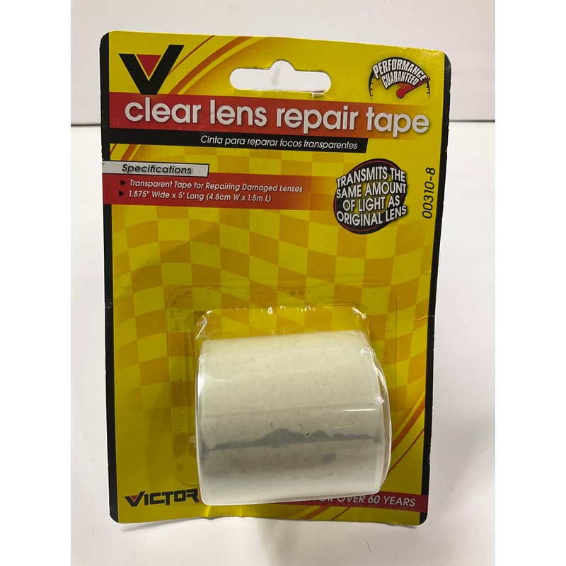 Victor 00310-8 1-7/8''x5' Clear Transparent Headlight Lens Repair Tape