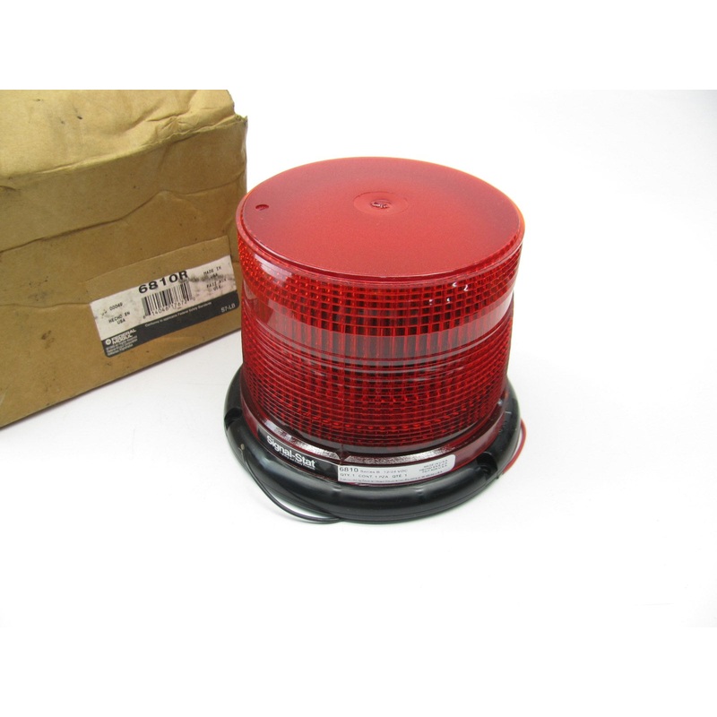 Vintage Signal-stat 6810R Red Beacon Light Emercency Lamp MADE IN USA - NOS