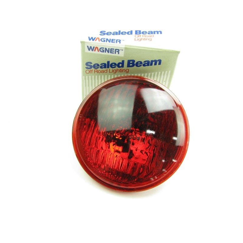 Wagner 4414R PAR36 RED Sealed Beam Lamp Light Bulb 4.5'' 18 Watt 12.8 Volt