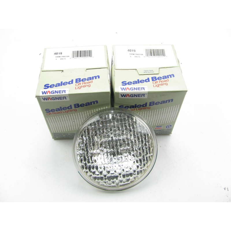 (2) Wagner 4019 5 3/4'' Sealed Beam Lamp Light Bulbs PAR 46 6.2V 30W