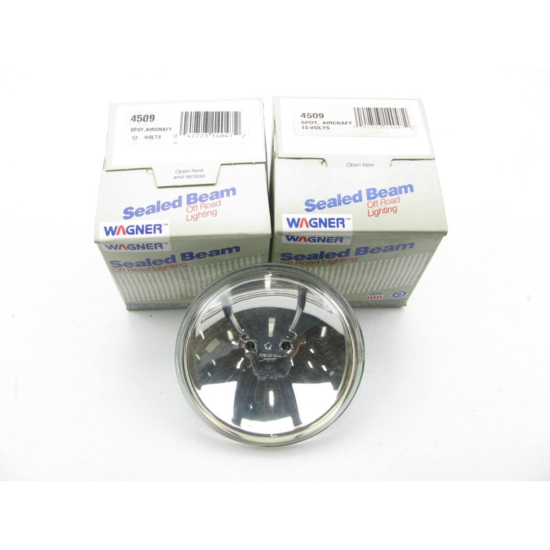 (2) Wagner 4509 Headlight Bulb - Low Beam - 13V 100-Watt 4-1/2'' PAR36