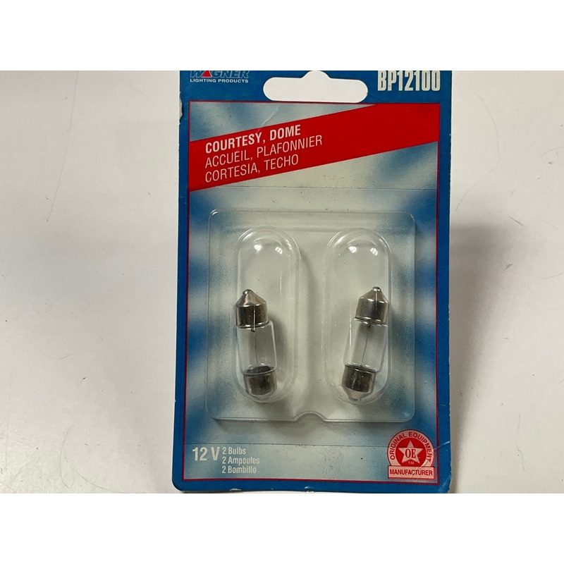 (2) Wagner BP12100 Courtesy Dome Light Luggage Glove Box Light Lamp Bulbs