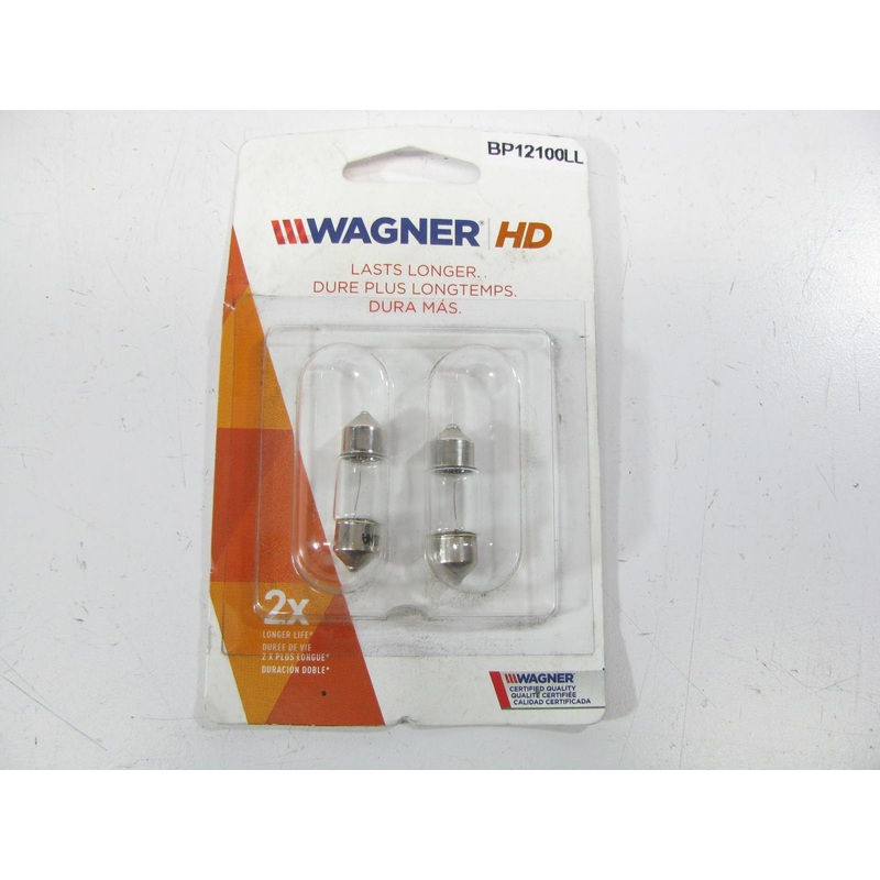 (2) Wagner BP12100LL Long Life Courtesy Dome Luggage Glove Box Light Lamp Bulb