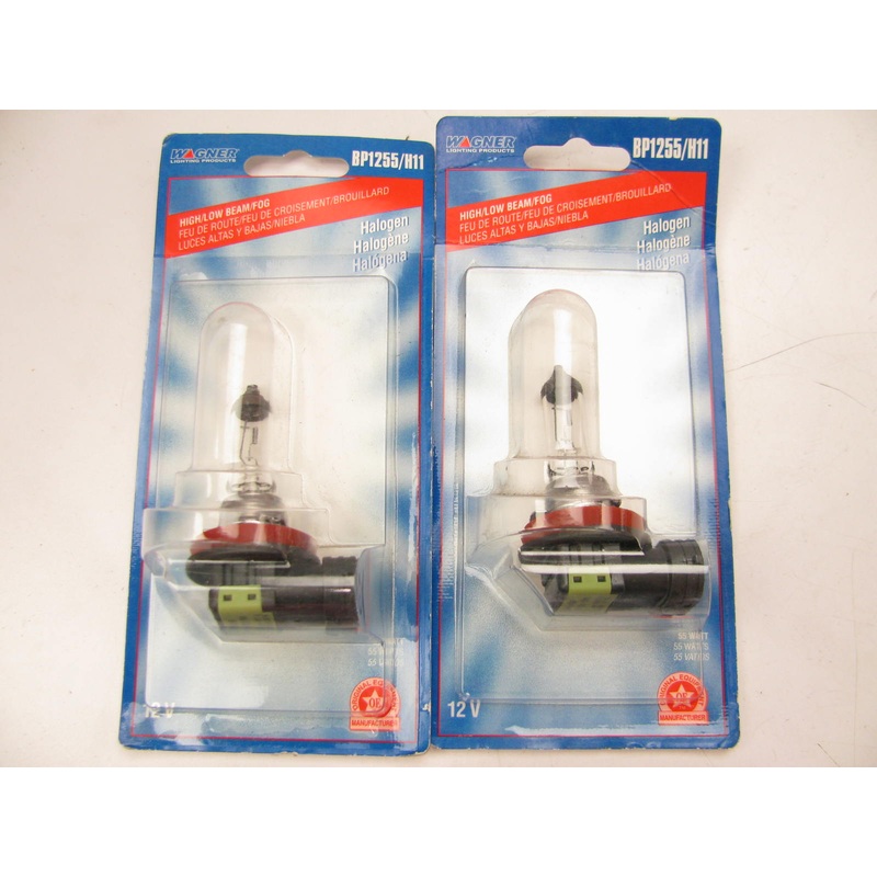 (2) Wagner BP1255H11 Halogen Dual Beam Headlamp Headlight Fog Bulb H11 55 Watt