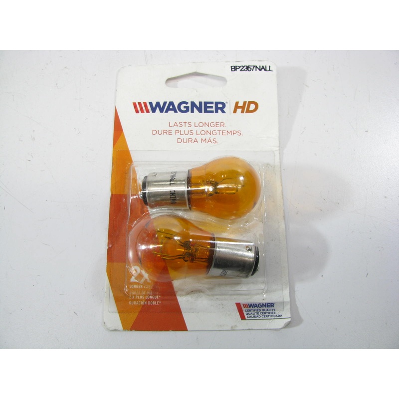 (2) Wagner BP2357NALL Long Life Amber Turn Signal Lamp Light Bulb