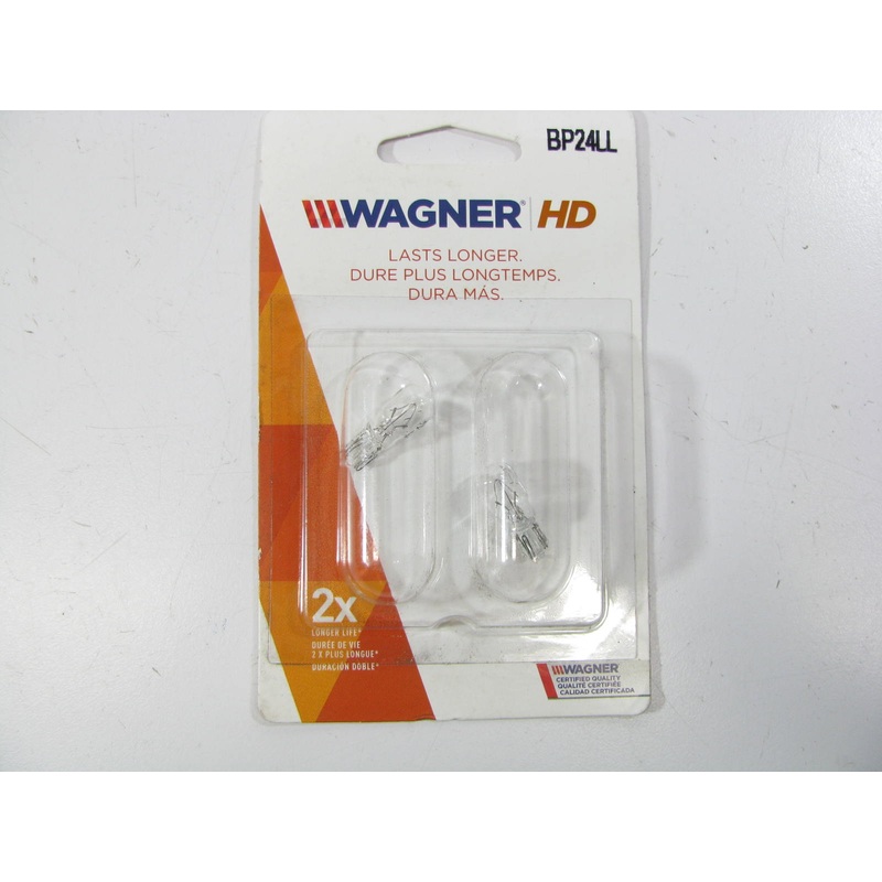 (2) Wagner BP24LL Long Life Wedge Minature Lamp Light Bulb