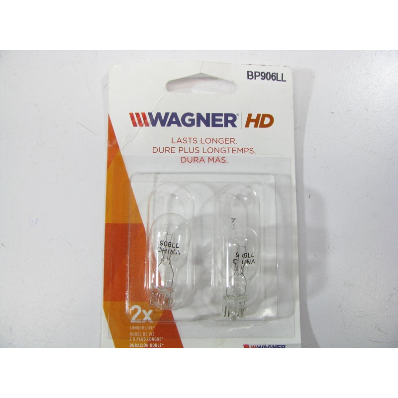 (2) Wagner BP906LL Long Life Wedge Minature Lamp Light Bulb