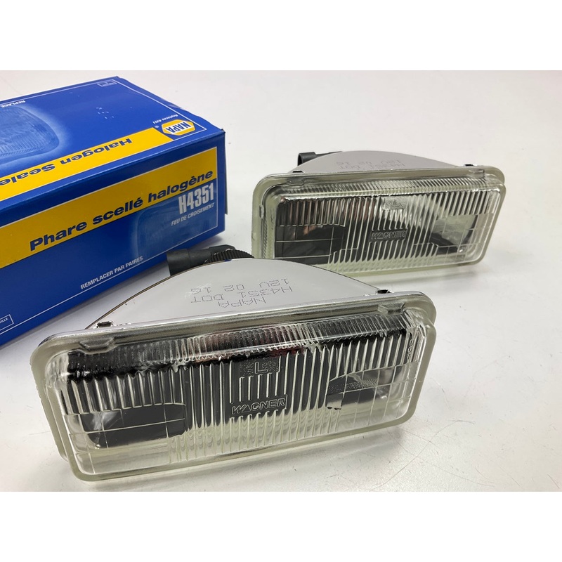 (2) Wagner H4351 LOW BEAM Headlight Lamp Bulbs For 93-97 Camaro, In NAPA Boxes