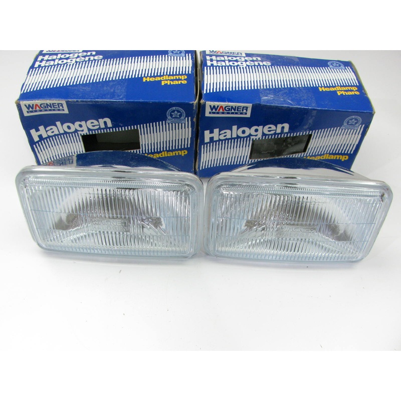 (2) Wagner H9421 Sealed Beam Halogen Headlight Lamp Bulb 92x150mm 12V 50W