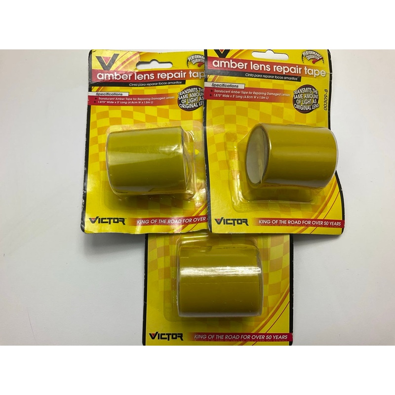 (3) Victor 00309-8 Amber Lens Repair Tape - 1.875'' Wide X 5' Long - 3 / PACK