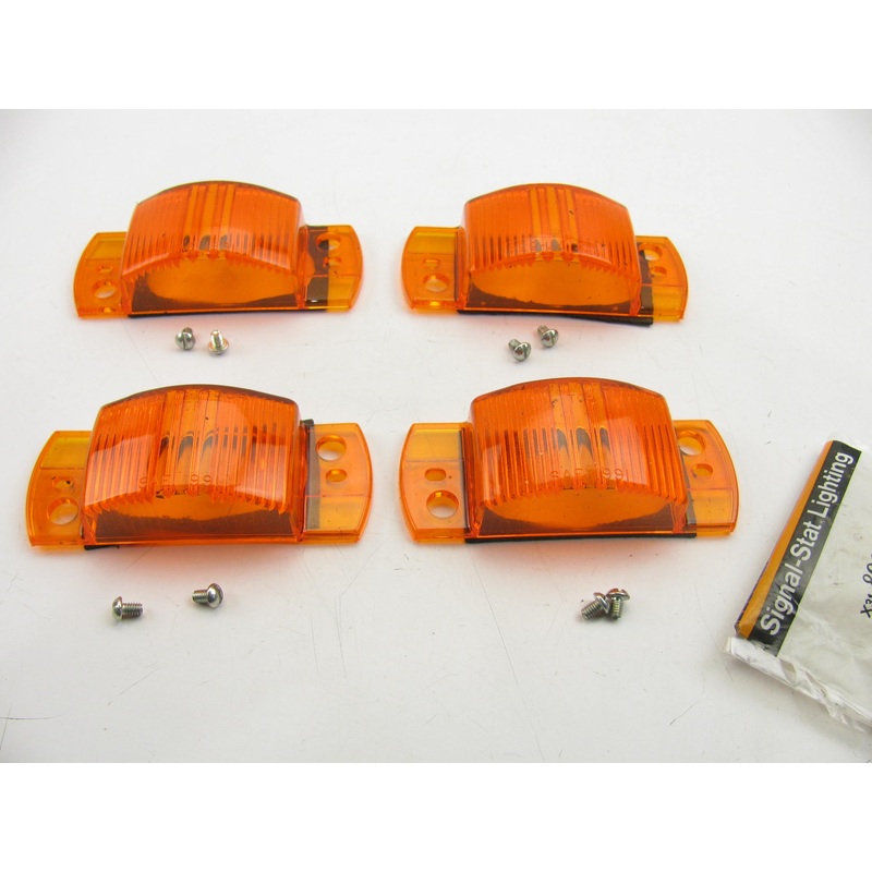 (4) Signal-Stat 8930A Rectangular Yellow Lens For Side Marker # 26315, 1117