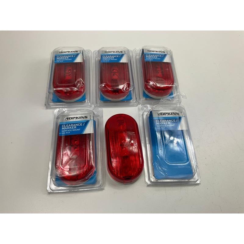 (5) Hopkins B482TW2R Towing Solutions Dual Bulb Clearance Lamp Light, 12V, Red