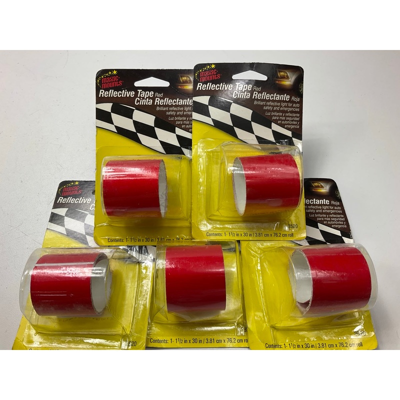 (5) Magic Mounts 3520 Red Reflective Lens Repair Tape - 1-1/2'' X 30''