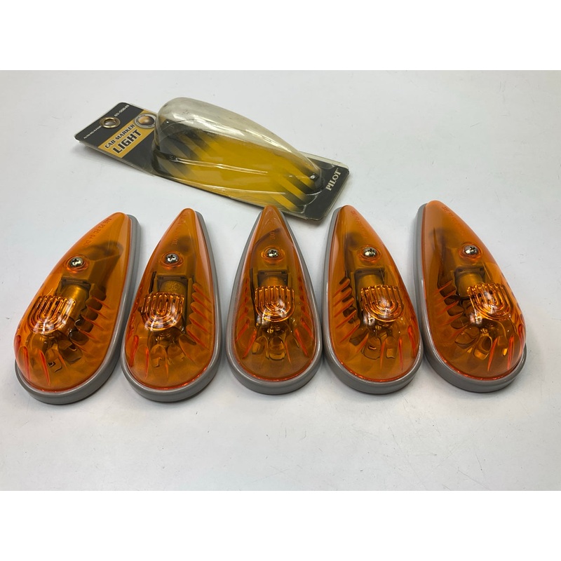 (5) Pilot NV-5064S Cab Marker Light, Amber, 5-1/2'' X 2-5/16'' X 1-5/8'', 12V