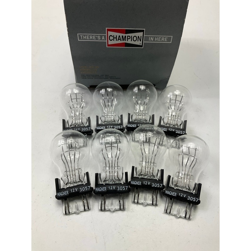 (8) Champion 3057 Tail Light Lamp Bulb, Made By Wagner