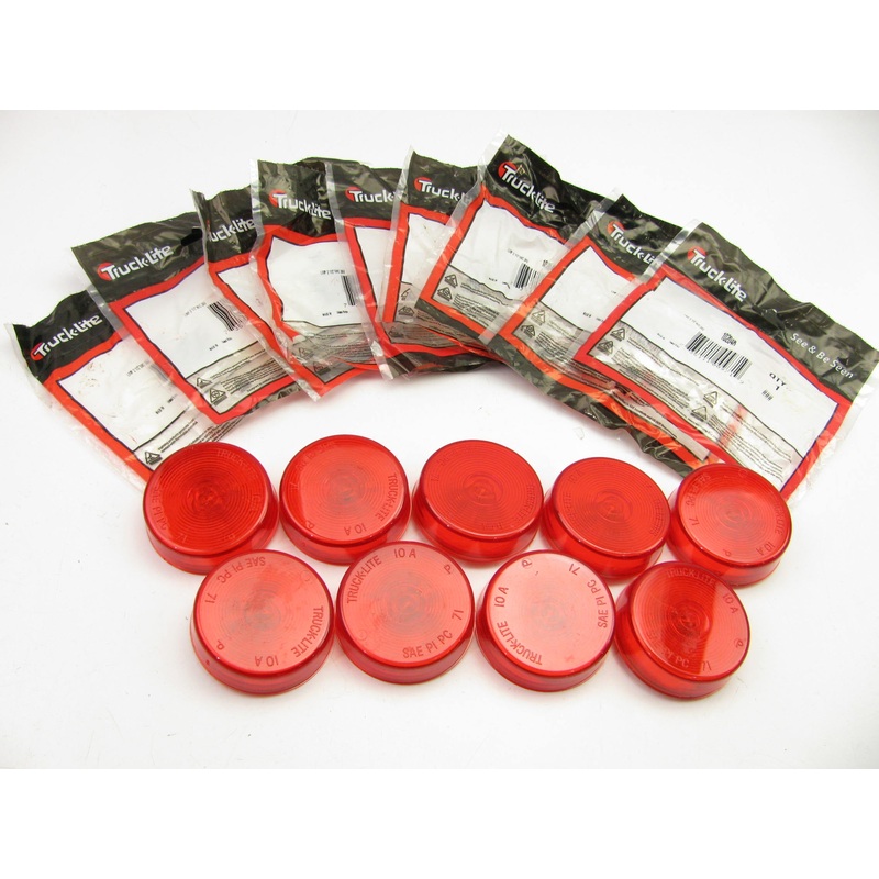 (9) TRUCK-LITE 10204R - 10 Series Marker Clearance Light - Incandescent