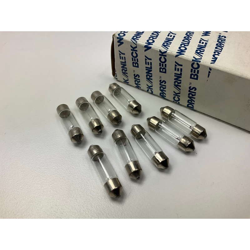 (9) Vintage Beck Arnley 213-1586 Dome Lamp Light Bulbs, 6 Volts, 3 Watts  6V