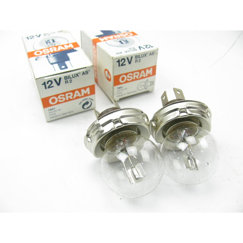 (2) Vintage Osram 7951 Headlight Light Bulbs 45W 12V