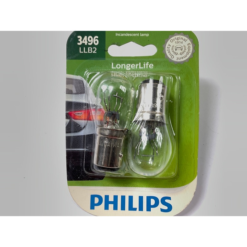 Philips 3496LLB2 Longerlife Turn Signal Lamp Light Bulb 3496 - 2 PACK