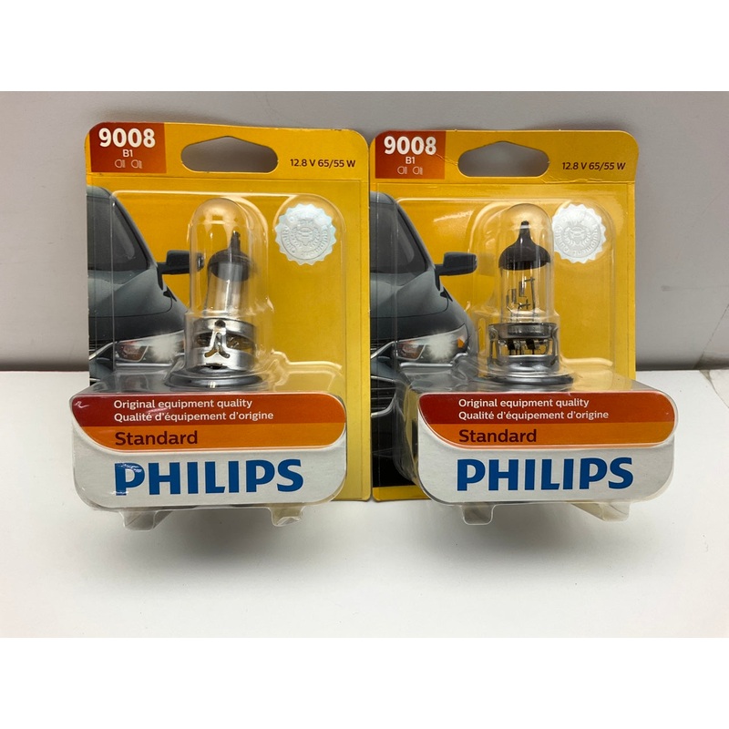 (2) Philips 9008B1 Standard Headlamp Headlight Lamp Light Bulb 9008
