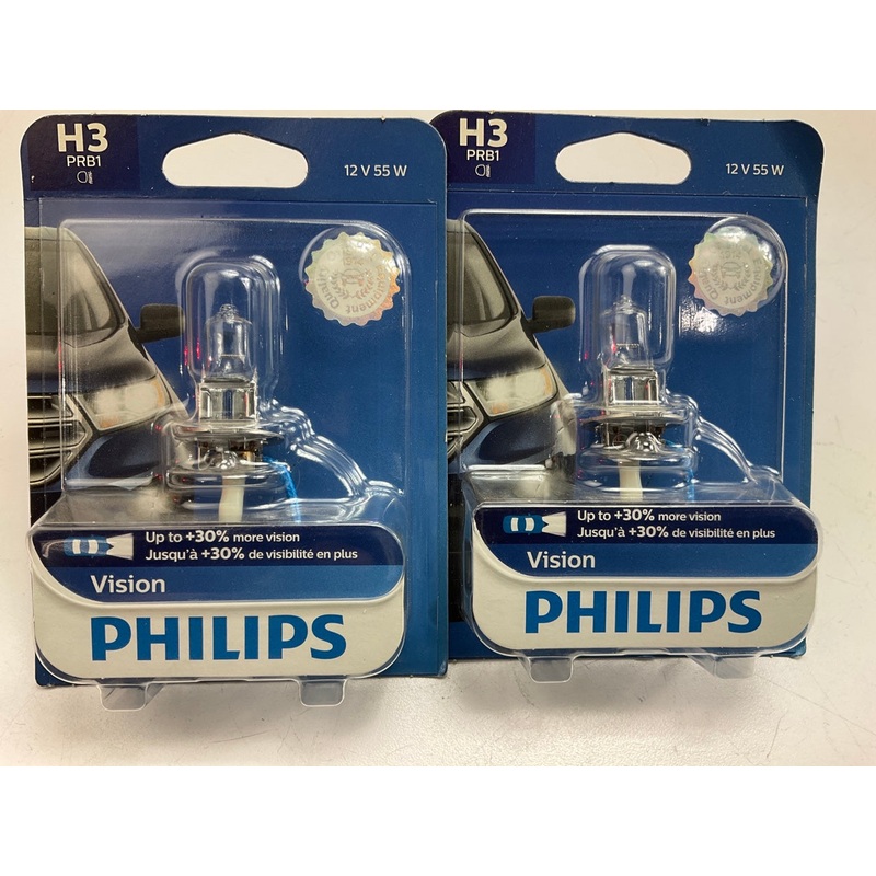 (2) Philips H3PRB1 Vision Fog Lamp Light Bulb H3