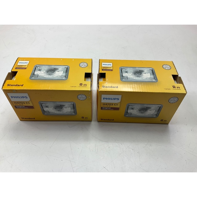 (2) Philips H4703C1 Sealed Beam Headlight Headlamp Light Lamp Bulb - Halogen