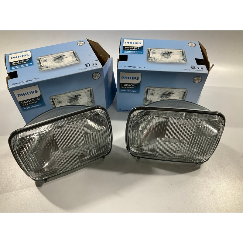 (2) Philips H6054CVC1 Bright White Sealed Beam Headlight Headlamp Bulb