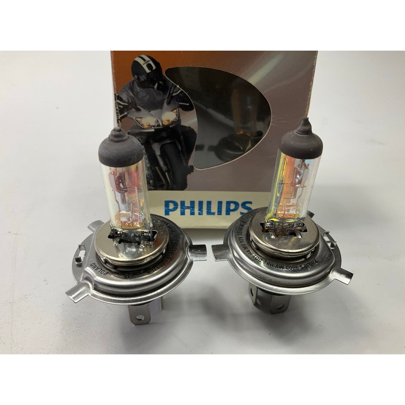 (2) Phillips 9003MVS1 Motovision Headlight Lamp Light Bulbs 9003 H4 12V 55W