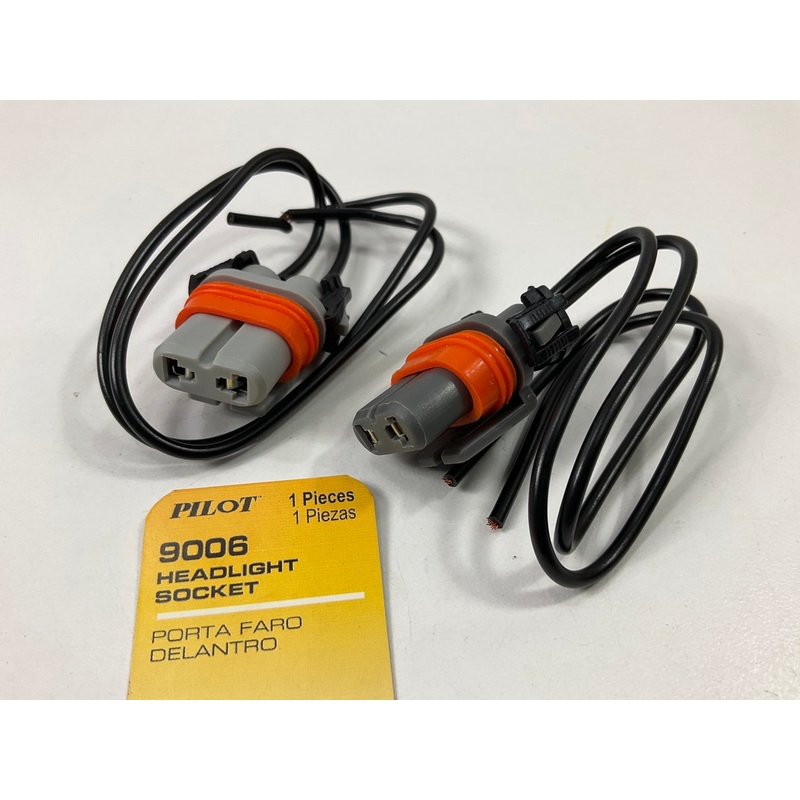 (2) Pilot Headlight Headlamp Fog Light Bulb Sockets For Bulb # 9006