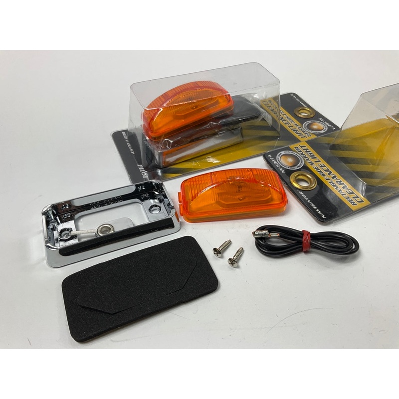 (2) Pilot NV-5027A Rectangular Surface Mount Clearance Side Marker Lights Lamps