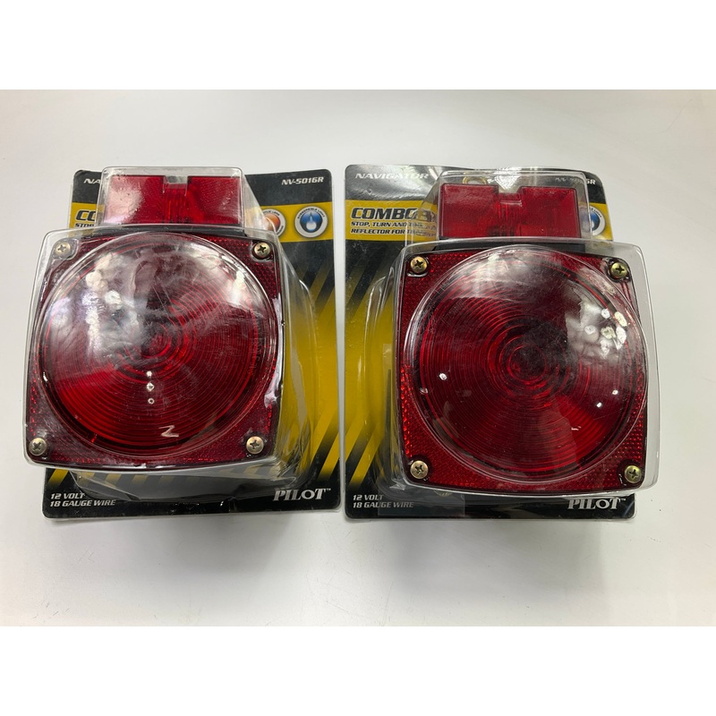 (2) Pilot NV5016R Universal Turn Stop Tail Combination Light Lamp W/ Reflector