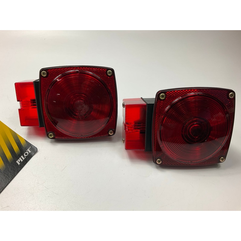 (2) Pilot NV5016RL Surface Mount Tail Combination Lamp W/ License & Reflector