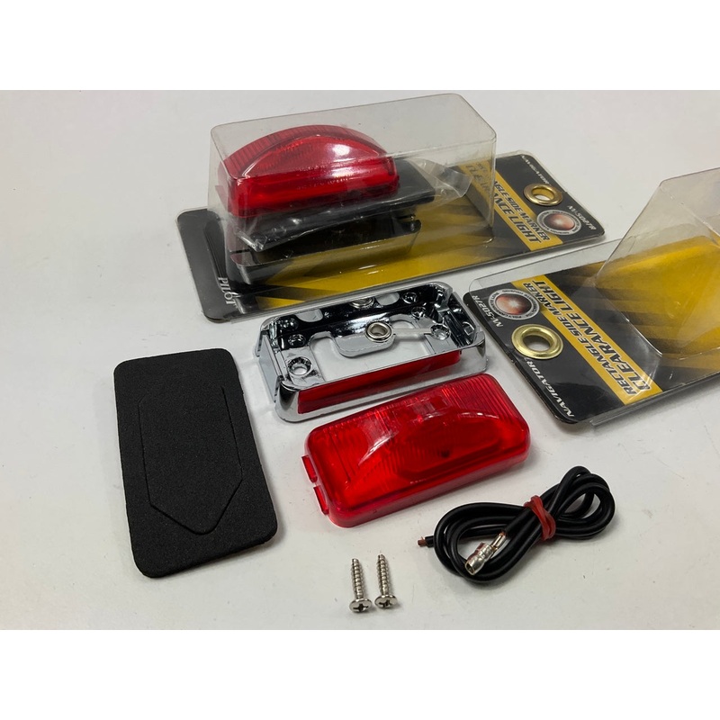 (2) Pilot NV5027R Side Marker Lights, Red Surface Mount - 7/8'' X 2-1/2'' X 1-1/4''