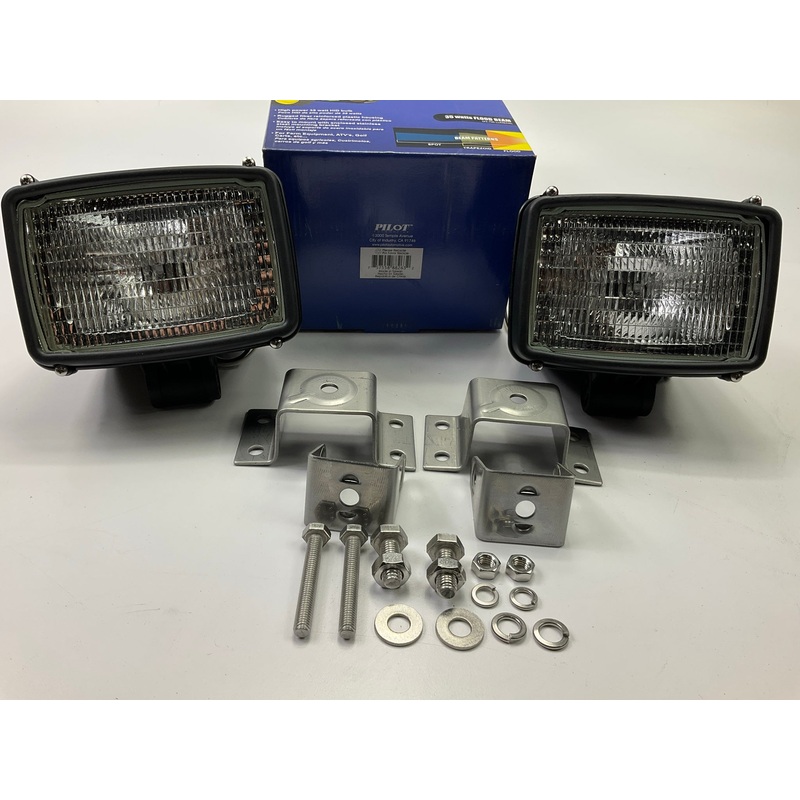 (2) Pilot NV730T Heavy Duty 5.5''x3.5'' 35W Rectangular Flood Beam Xenon HID Light