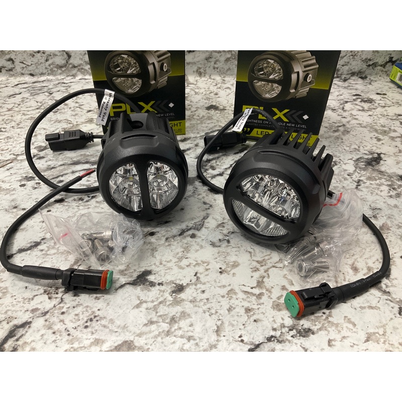 (2) Pilot PL9731P 3'' Round PLX LED Off-Road Spot Beam Lights Lamps PAIR 20 Watts