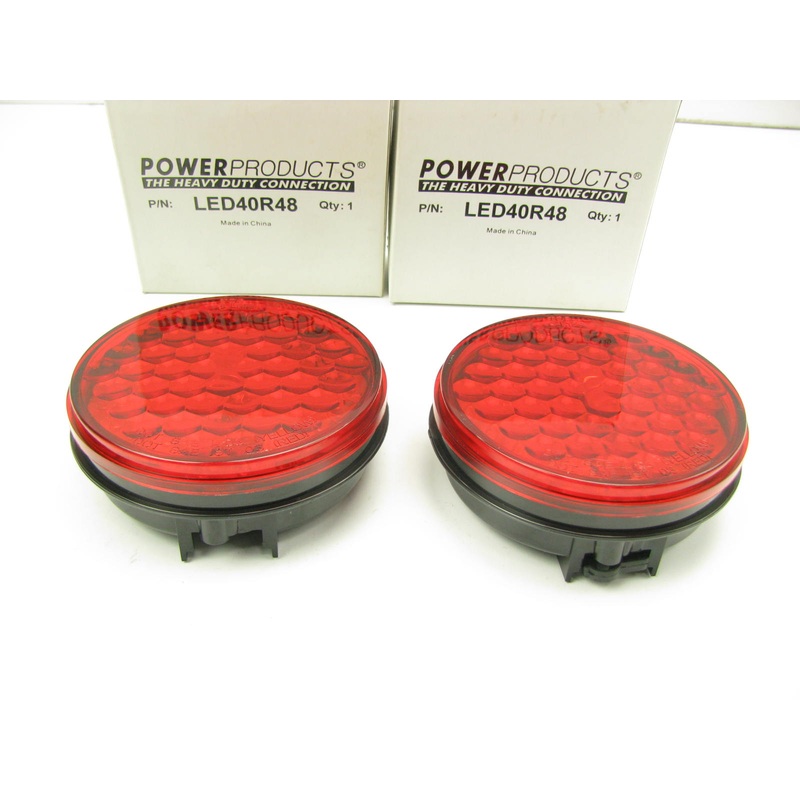 (2) Powerproducts LED40R48 40 Series 4'' Round Stop/Turn/Tail Lamp - 48 LED