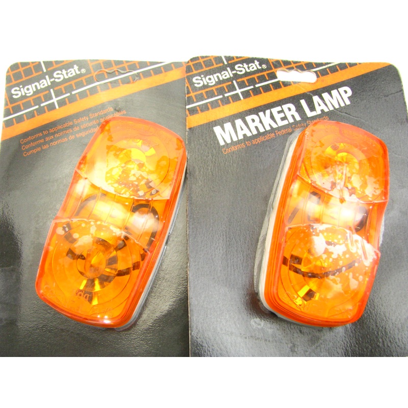 (2) Signal-stat 1211AD Trailer Clearance Side Marker Lights 4''x2'' Bullseye