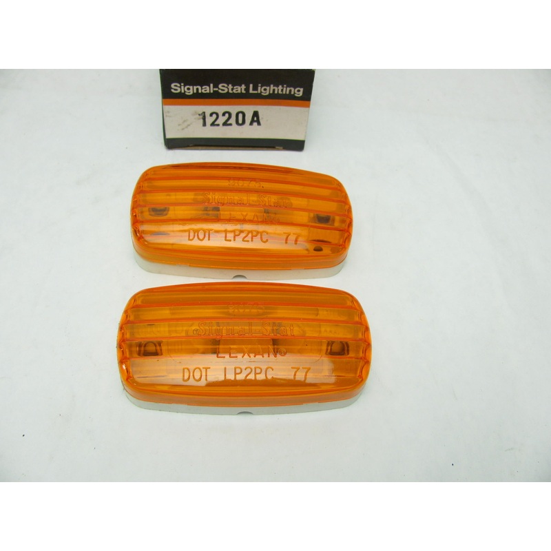 (2) Signal-stat 1220A Amber Side Clearance Marker Light Lamp For Truck, Trailer