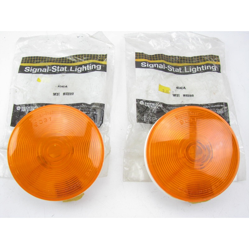 (2) Signal-Stat 4041A 40 Series, 4'' Yellow Round Sealed Turn Signal Light Lamps