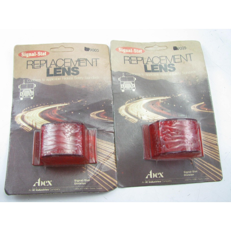 (2) Signal-stat 9005 Rectangular RED Side Marker Clearance Light LENS
