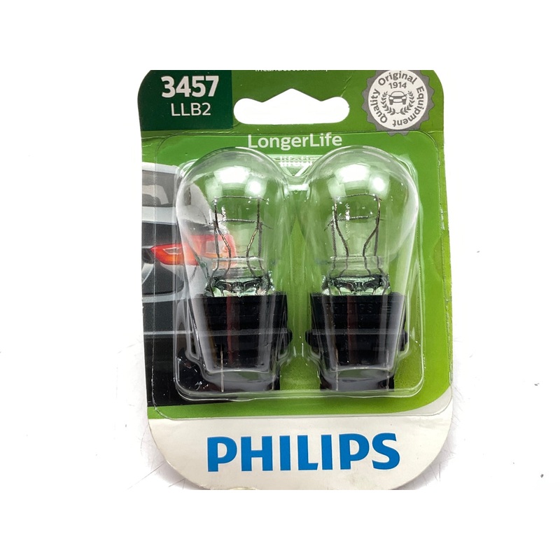 (2) Philips 3457LLB2 Longerlife Turn Signal / Brake Light Bulbs # 3457