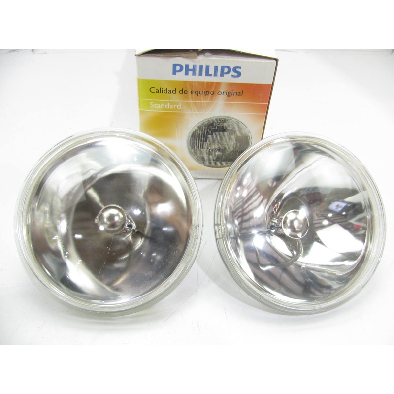(2) Philips 4436C1 Sealed Beam Lamp Light Bulbs 35W 12.8V