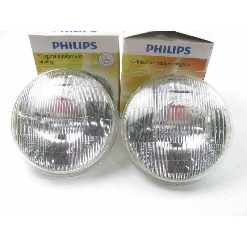 (2) Philips 4570 Sealed Beam Headlight Headlamp Bulbs - 5-3/4'' 28V 150W