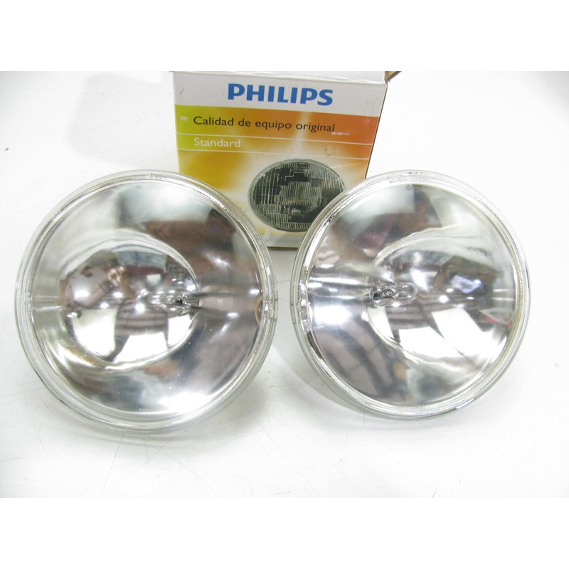 (2) Philips 4636C1 Sealed Beam Lamp Light Bulbs 14V 80W