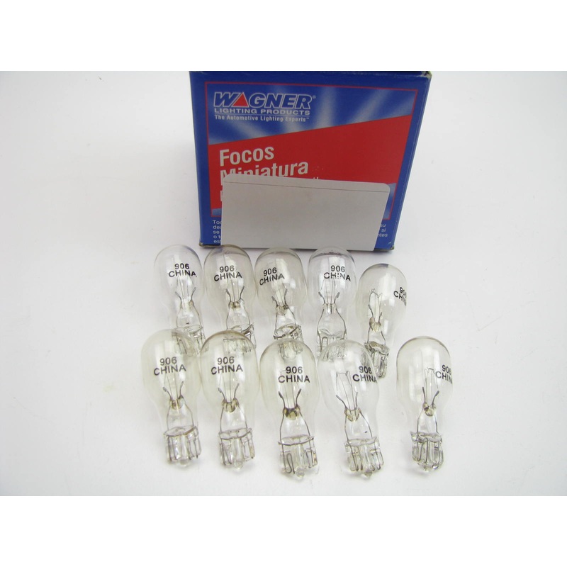 (10) Wagner 906 Miniature Light Bulb - Wedge T-5