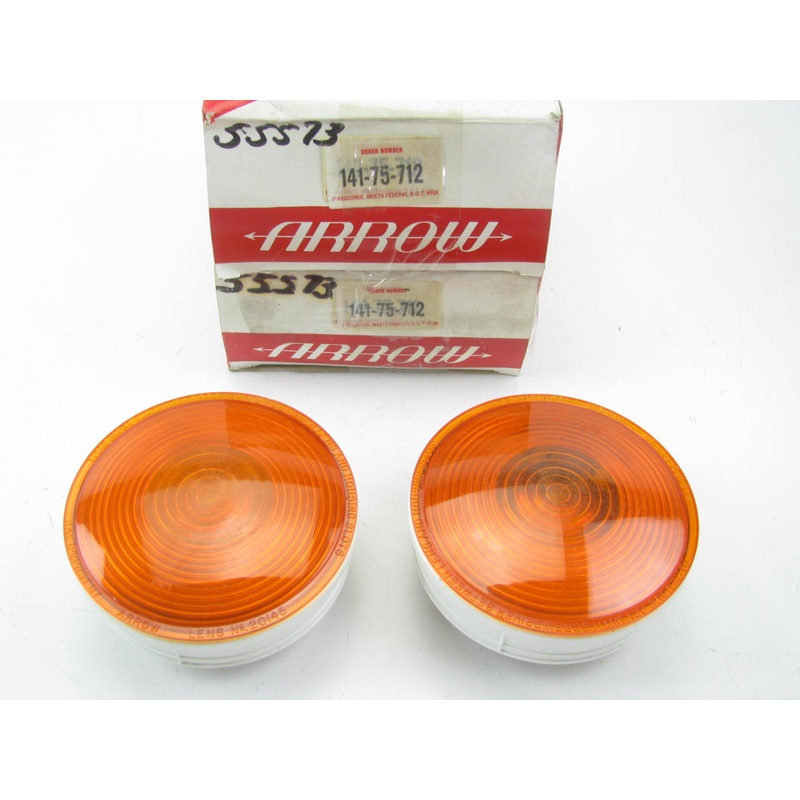 (2) Arrow 141-75-712-1 Yellow Turn Signal Light, Grommet Mount 4-5/16''